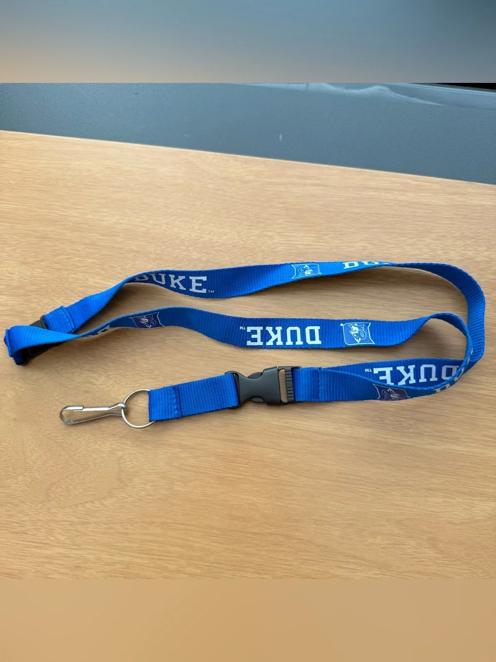 Duke University Blue Devils Lanyard Detachable Buckle Keychain Keys Holder Clip